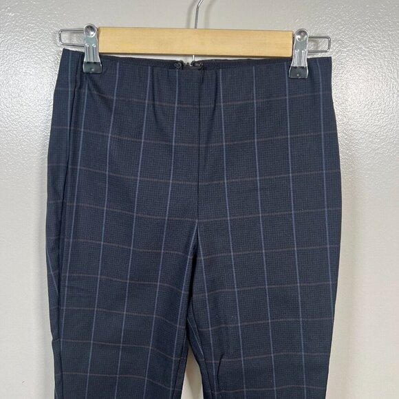 Rag & Bone Simone Plaid Pants Size 2 Blue High Rise High Waist Slim Fit Preppy - Picture 4 of 10